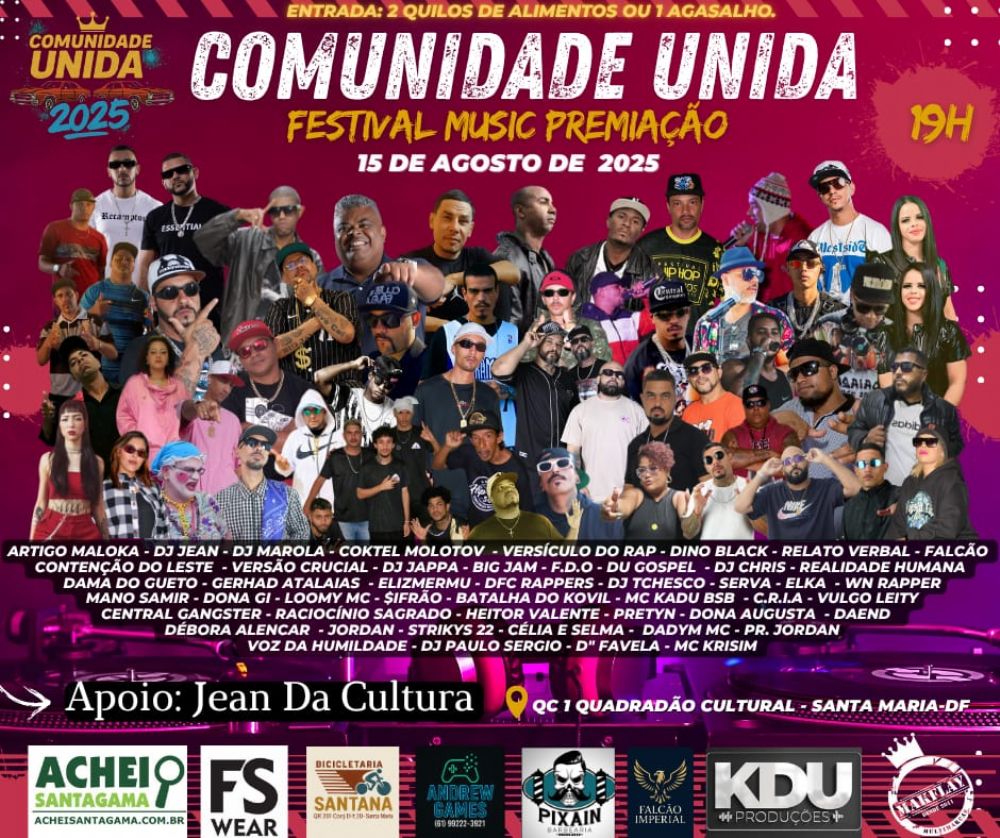 Comunidade Unida Festival Music Premiação homenageará mais de 50 artistas em Santa Maria