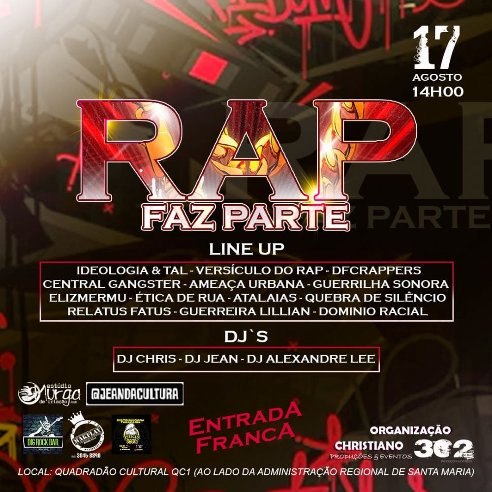Rap faz Parte movimenta Santa Maria com grandes nomes da cena