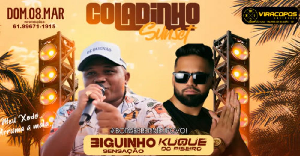 Coladinho Sunset reúne Biguinho Sensação e Kuque do Piseiro no Viracopos Gastrobar